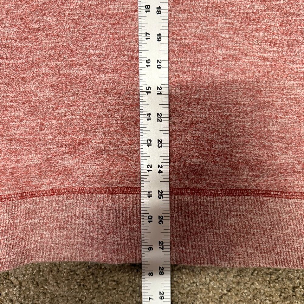 The North Face Shirt Mens Large Heather Red Knit Cotton Logo Contrast Stitching - Picture 9 of 14